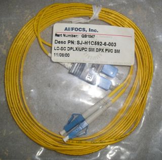 Focs QB1047 LC SC 3M SM Duplex Fiber Optic Patch Cable SJ H1C592 6 003