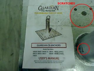 Guardian Fall Protection 00645 CB 12 CB Galvanized Roof Anchor 12 inch