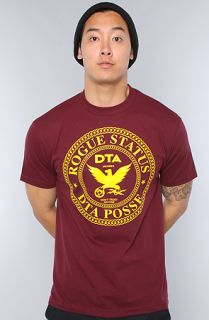 DTA   Rogue Status The Chain Crest Tee in Burgundy and Yellow