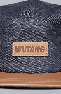 Wutang Brand Limited The Wutang Leather Camper Cap in Denim
