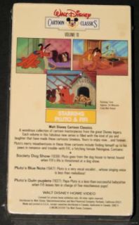 Disney Cartoon Classics starring Pluto Fifi 10 VHS