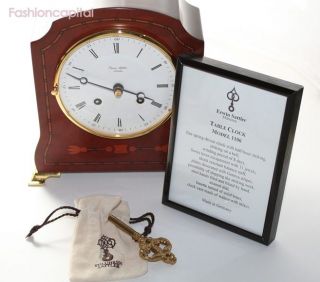 German Erwin Sattler 1106 Mahagony Table Clock Brand New Very
