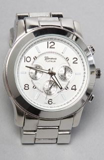 Accessories Boutique The Large Face Basic Watch in Silver  Karmaloop