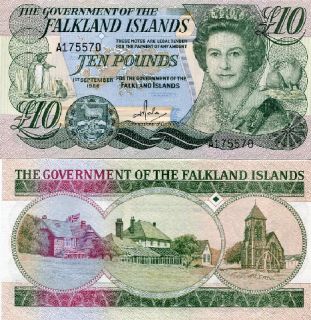 falkland islands 10 pounds the government of the falkland islands 1986