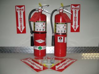 Lot of 2 10lb ABC Amerex Fire Extinguisher with Certification Tag