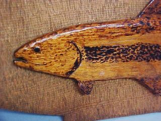 This nice wooden fish is hand made, with a beautifully detailed finish