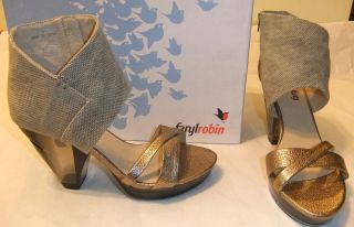 Faryl Robin Drea Tan Beige Heel Pump Sandal Strappy Size 8 $200