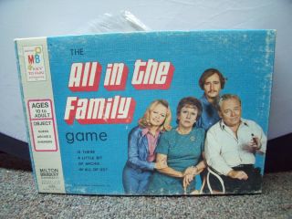Vintage All in The Family Board Game Milton Bradley 1972 Never Played