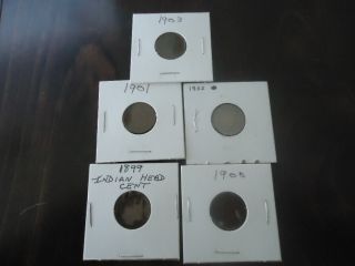  Lot Indian Head Cents 1899 to 1903 