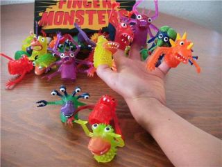  Monster Finger Puppets NEW each one different  Halloween puppet gift