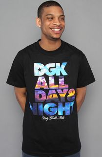 DGK The Day Night Tee in Black Concrete