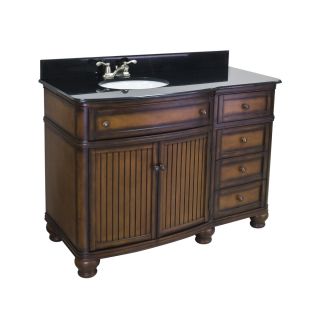 48 Mohagony Vanity with Granite Top and Porcelian Bowl