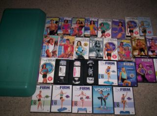 Huge Lot The Firm DVDs VHS Stepper Bench Step Aerobics