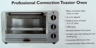 New Waring Pro Convection Toaster Oven Professional Stainless Steel