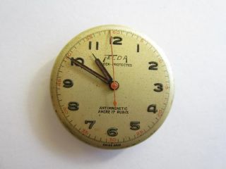 Felda Swiss 40s Gents Watch Movement Dial Runs and Keeps Time