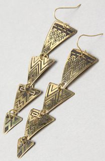 Accessories Boutique The Triple Pyramid Earrings in Gold  Karmaloop