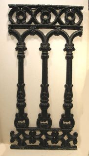  ANTIQUE CAST IRON GOTHIC VICTORIAN FENCE BALCONY PANEL ARCHITECTURAL