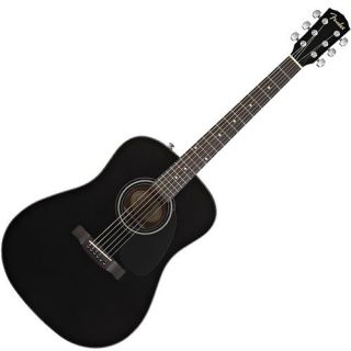 Fender CD 60 Black Acoustic Guitar Six String Non Cutaway Acoustic