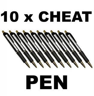 10 x Cheat Pen for Exams Cheating Note Pen