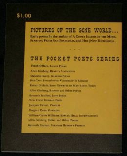 Lawrence Ferlinghetti Pictures of The Gone World 1971