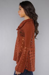 Free People The Cowl Cable Pullover Concrete