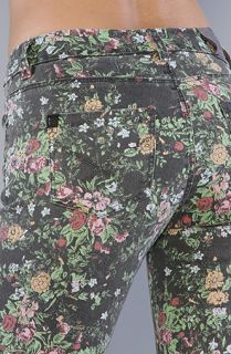 Insight The Run Down Skinny Art Denim Crop Pant in Sketchy Floral