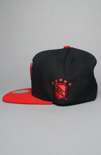 Mitchell & Ness The NHL Wool Snapback Hat in Black Red