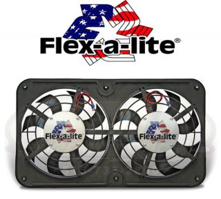 Flexalite 410 Lo Profile Dual 12 s Blade Electric Fans 2500 CFM w