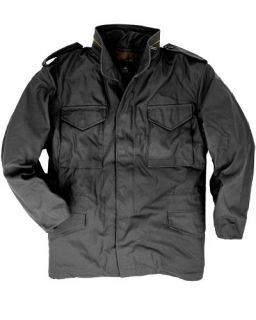 Alpha Knox Armory M 65 Lined Field Jacket Coat Black Mens Casual