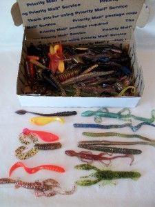 100 assorted fishing worms