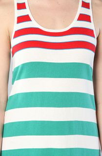 Joyrich The Toybox Tank Dress in Green Red and White