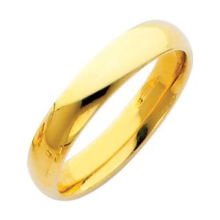 14k Yellow Gold Comfort Fit Wedding Band Ring 4mm Sz 10