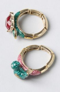 Betsey Johnson The Bird and Heart Ring Set