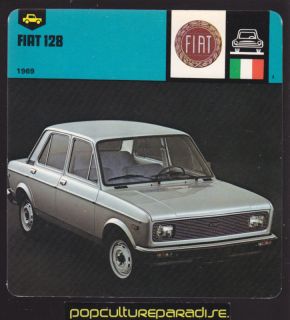 1969 Fiat 128 Car Picture History 1978 Auto Rally Card
