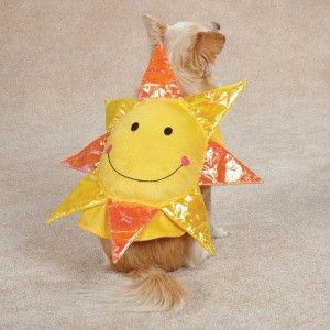 Dog Happy Day Sun Sunshine Face Halloween Costume Pet Clothes XS s M L