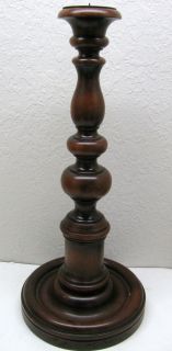 Church Style Ornate Turned Mahogany Wood Candle Holder Floor Standing