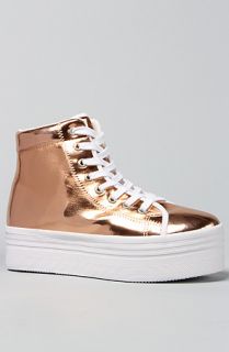 Jeffrey Campbell The Homg Sneaker in Rose Gold and White  Karmaloop