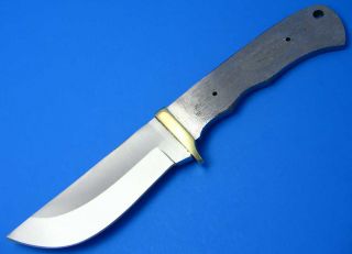 Knife Making Fixed Blade Blank Wide Straight Back Skinner with Brass