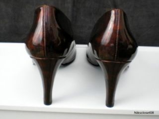 New Naturalizer Fentress Bronze Brown Torti Patent Pumps Heels 8 M