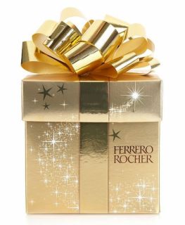 Ferrero Rocher Holiday Gold Gift Box Fine Hazelnut Milk Chocolate