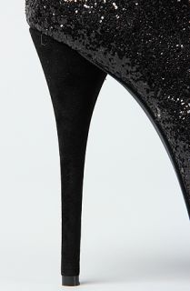 Sole Boutique The Last Chance Shoe in Black Glitter