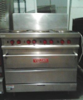 Vulcan Commercial Electric Stove with 6 Plate Cook Top