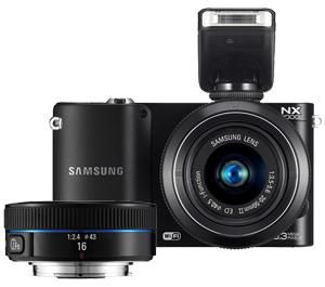 Samsung NX1000 Smart Wi Fi Digital Camera Body 20 50mm 16mm Lens Black