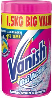 vanish oxi action fabric stain remover powder 1 5kg