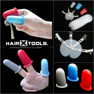  Silicone Finger Protector Set + 10 Pieces Heat Shield Hair Protector