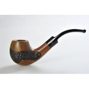 Pipe Smoking Tobacco Fidel Handcrafted Bent Billiard with Saddle Stem