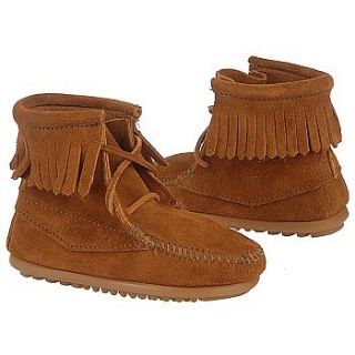 Kids Minnetonka Moccasin  AnkleHiTramperBt Tod/Pre Brown 