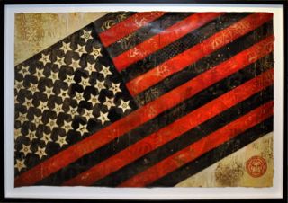 shepard fairey mayday flag hpm collage