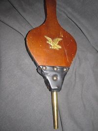 Vintage Fireplace Bellows with American Eagle on Front Retro Colonial