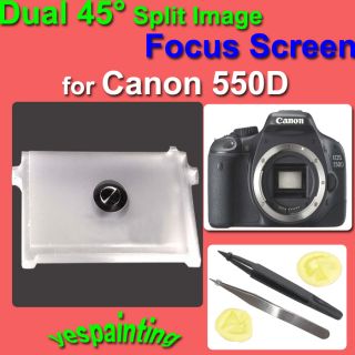 Dual 45° Split Image Focus Screen fo Canon 550D Camera
